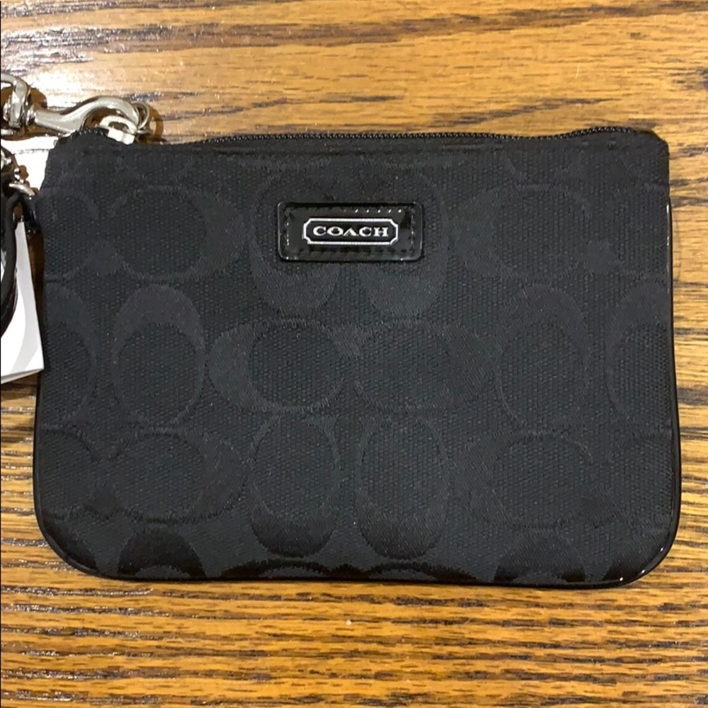 black coach wristlet